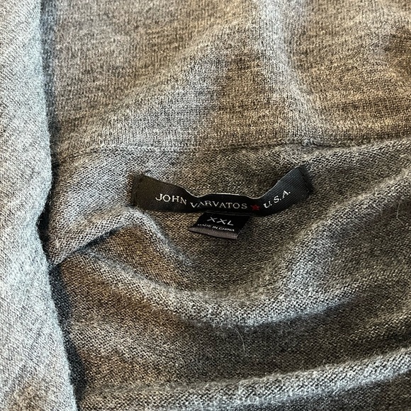 John Varvatos Gray Wool Blend Full-Zip Sweater Men's Size XXL - Picture 9 of 12